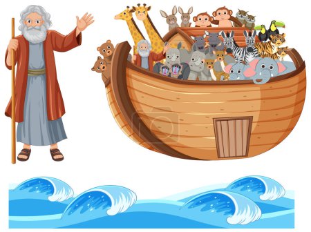 Illustration for Group of Noah's Ark illustration - Royalty Free Image
