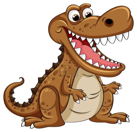 Illustration for Funny Cartoon Crocodile Character illustration - Royalty Free Image