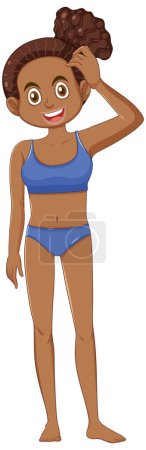 Illustration for Confident African American Teen Girl illustration - Royalty Free Image