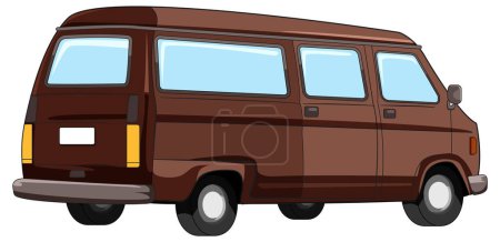 Ilustración de Classic Old Van aislado sobre fondo blanco ilustración - Imagen libre de derechos