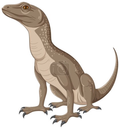 Illustration for A reptilian creature resembling a dinosaur illustration - Royalty Free Image