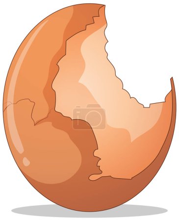Illustration for Isolated egg hatched cartoon illustration - Royalty Free Image