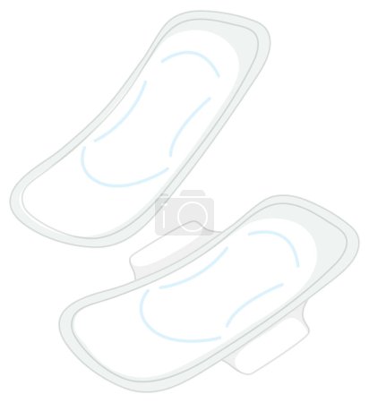 Illustration for Absorbent Sanitary Pad for Women illustration - Royalty Free Image
