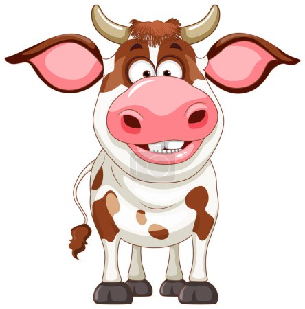 Illustration for Cute cow cartoon character illustration - Royalty Free Image