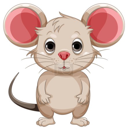 Téléchargez les illustrations : Illustration de personnage de dessin animé rat mignon - en licence libre de droit