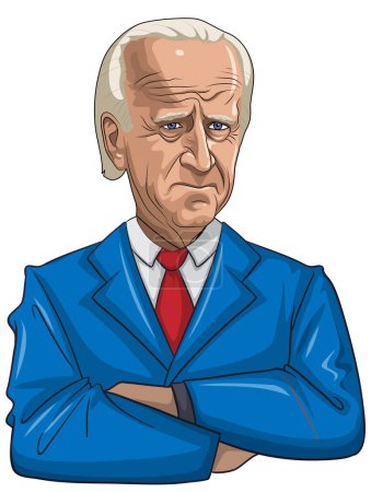Téléchargez les illustrations : Joe Biden dans Formel Illustration des vêtements - en licence libre de droit