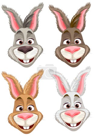 Illustration for Cute rabbit cartoon character illustration - Royalty Free Image