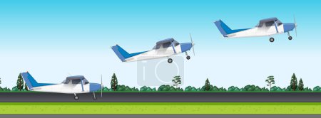 Ilustración de Ilustración vectorial de movimiento de aviones ligeros - Imagen libre de derechos