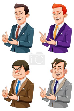 Ilustración de Hombre de negocios ilustración de personajes de dibujos animados - Imagen libre de derechos