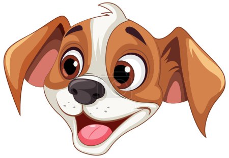 Téléchargez les illustrations : Mignon chien dessin animé personnage assis illustration - en licence libre de droit