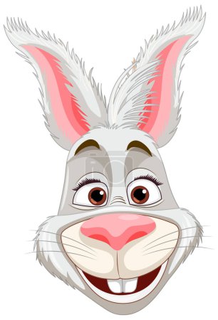 Ilustración de Lindo conejo dibujo animado personaje ilustración - Imagen libre de derechos