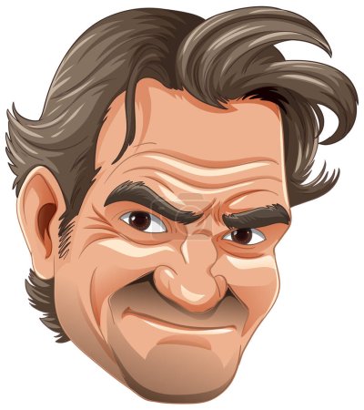 Illustration for Bangkok, Thailand May 25, 2023. Caricature of Roger Federer illustration - Royalty Free Image