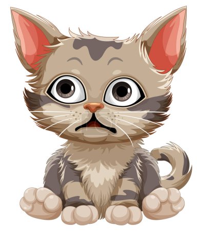 Illustration for Cute cat cartoon character illustration - Royalty Free Image