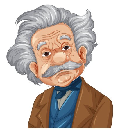 Bangkok, Thailand May 25, 2023. Caricature of Albert Einstein illustration