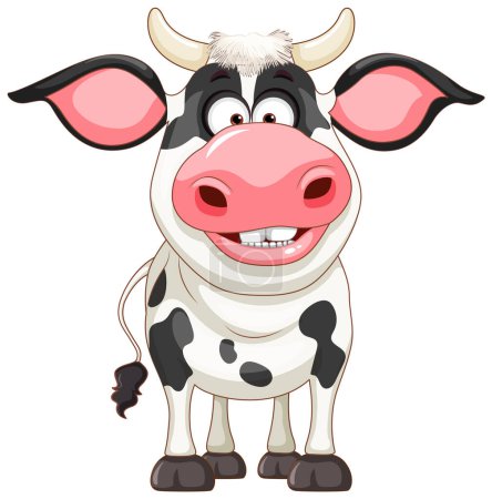 Ilustración de Cute cow cartoon character illustration - Imagen libre de derechos