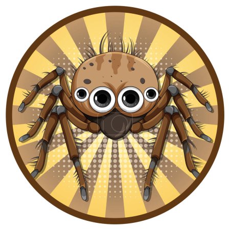 Illustration for Spider in cartoon style illustration - Royalty Free Image