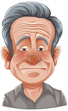 Illustration for Bangkok, Thailand May 25, 2023. Caricature of Robin Williams illustration - Royalty Free Image