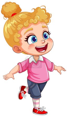 Illustration for Cute Girl Cartoon Character illustration - Royalty Free Image