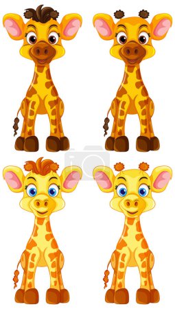 Illustration for Giraffe Cartoon Character Vector illustration - Royalty Free Image