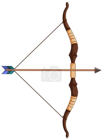 Illustration for Bow and Arrow on White Background illustration - Royalty Free Image