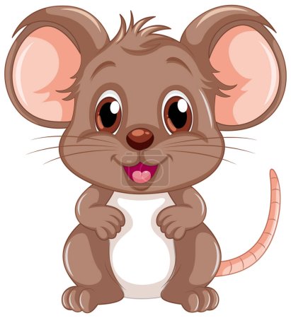 Cute mouse cartoon character illustration
