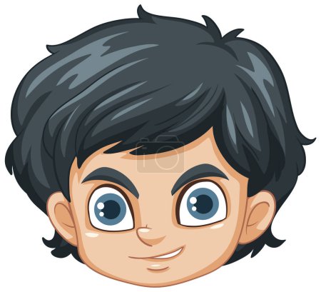 Illustration for Isolated boy cartoon face illustration - Royalty Free Image