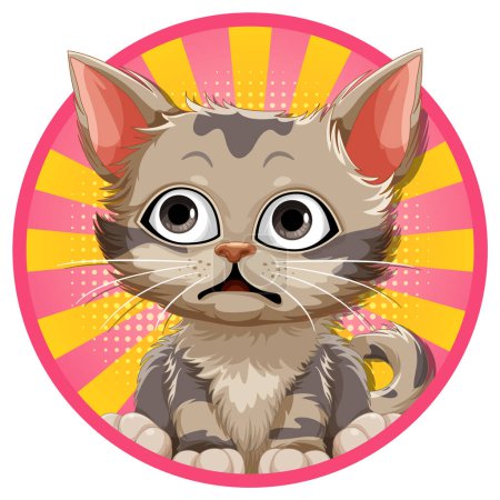 Téléchargez les illustrations : Illustration de personnage de dessin animé mignon chat - en licence libre de droit