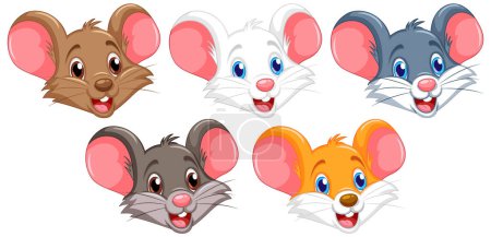 Ilustración de Lindo ratón de dibujos animados Personajes ilustración - Imagen libre de derechos