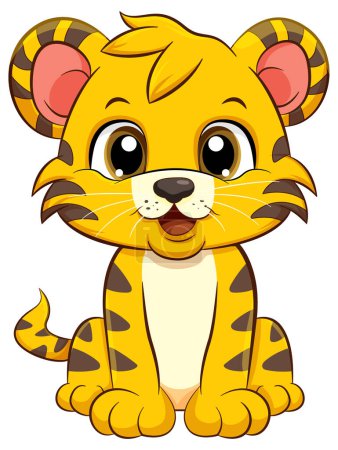 Illustration for Little Cute Tiger Cartoon Character illustration - Royalty Free Image