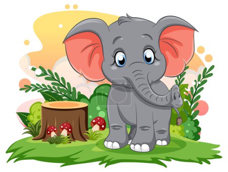 Illustration for Baby Elephant Cartoon Character illustration - Royalty Free Image