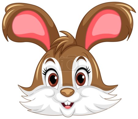 Ilustración de Lindo conejo de dibujos animados personaje Vector ilustración - Imagen libre de derechos