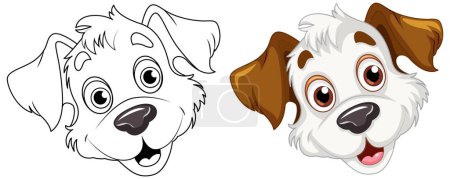 Illustration for Coloring Page Outline of Cute Dog illustration - Royalty Free Image