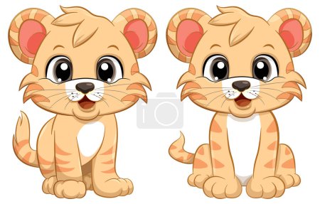 Illustration for Adorable Baby Tiger Cartoon Character illustration - Royalty Free Image