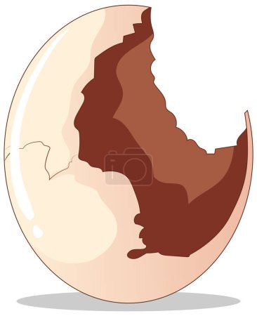 Illustration for Isolated egg hatched cartoon illustration - Royalty Free Image