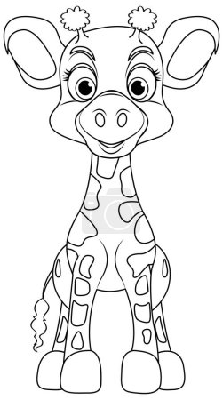 Illustration for Coloring Page Outline of Cute Giraffe illustration - Royalty Free Image