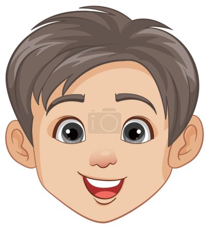 Ilustración de Colorido vector de dibujos animados de un hombre del sudeste asiático con rasgos faciales expresivos - Imagen libre de derechos