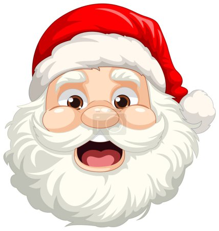 Illustration for A cheerful and friendly cartoon depiction of Santa Claus - Royalty Free Image