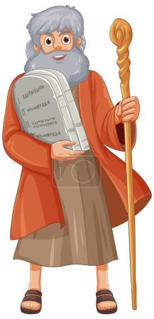 Téléchargez les photos : Religieux Moïse Histoire biblique illustrée dans la bande dessinée Styl - en image libre de droit