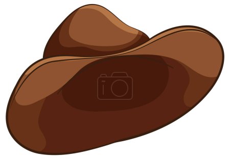 Illustration for Vector graphic of a traditional brown cowboy hat. - Royalty Free Image