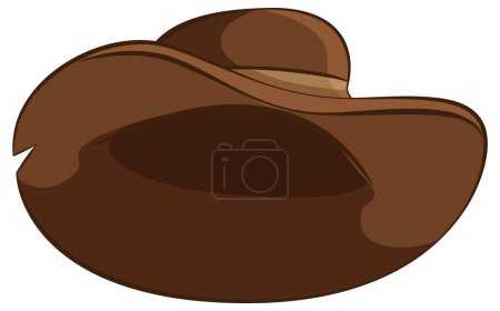 Vector graphic of a traditional brown cowboy hat
