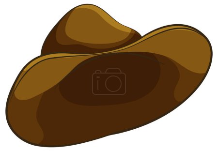 Vektorgrafik eines traditionellen braunen Cowboyhuts