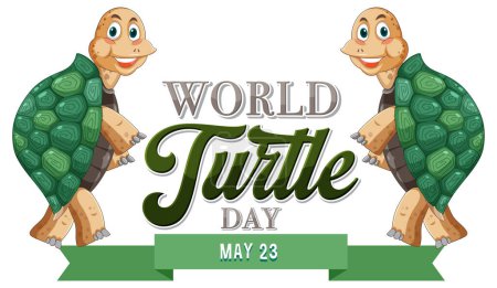 Deux tortues gaies promouvant la Journée mondiale de la tortue