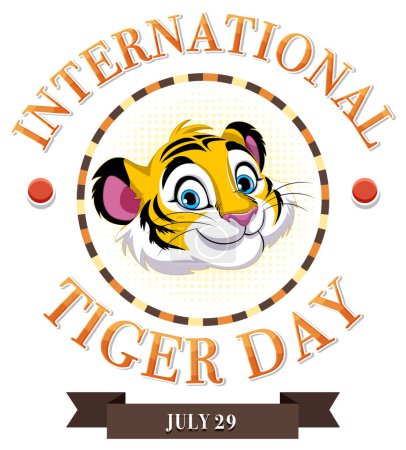 Ilustración de Ilustración vectorial para el Día Internacional del Tigre - Imagen libre de derechos