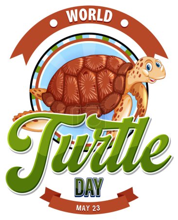 Bunte Vektorgrafik zum Welttag der Schildkröten