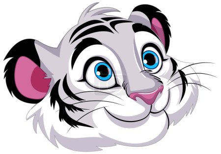 Illustration for Vector illustration of a happy young tiger - Royalty Free Image