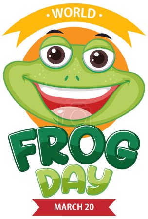 Colorful illustration for World Frog Day event