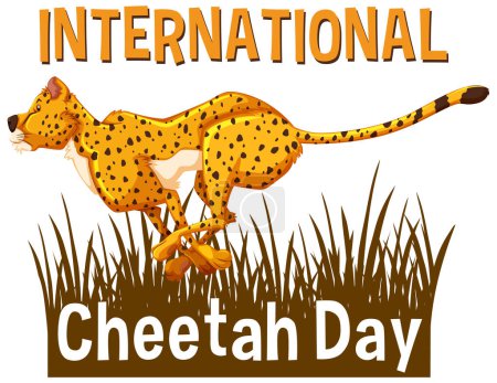 Illustration honoring the speed of cheetahs worldwide.