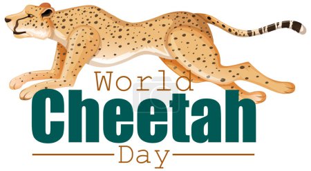 Illustration of a cheetah in motion for awareness event