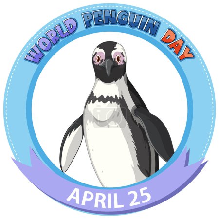Gráfico vectorial de un pingüino para el Día Mundial del Pingüino
