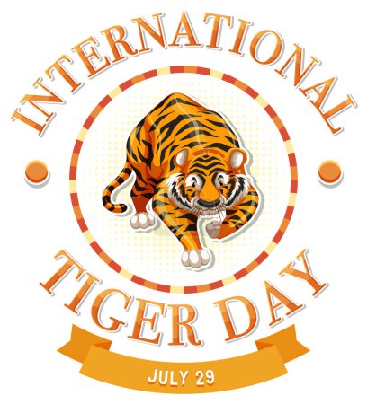 Gráfico vectorial para el Día Internacional del Tigre, 29 de julio